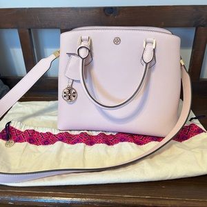 Tory Burch Robinson Triple-Compartment Tote in Shell Pink